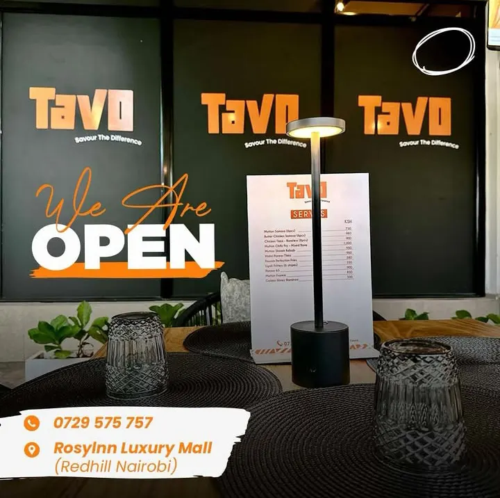 TAVO — Fine dining at Rosslyn Square, Nairobi